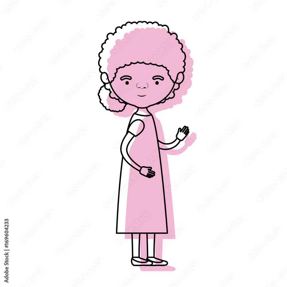 full body elderly woman in dress with curly collected hairstyle full body elderly woman in dress with curly collected hairstyle