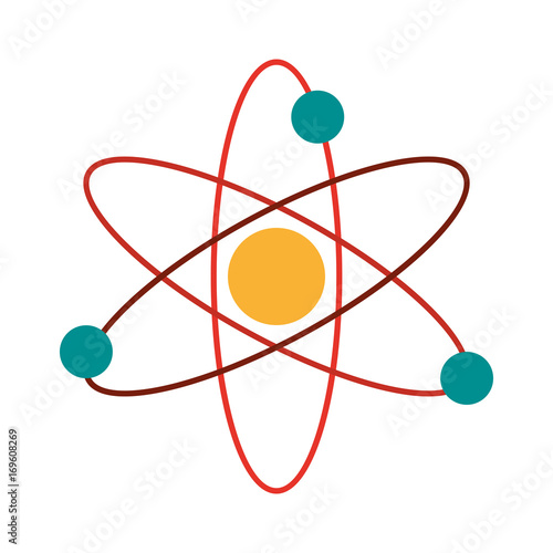 atom representation icon image vector illustration design 