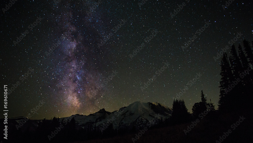 Mount Rainier and Milkyway
