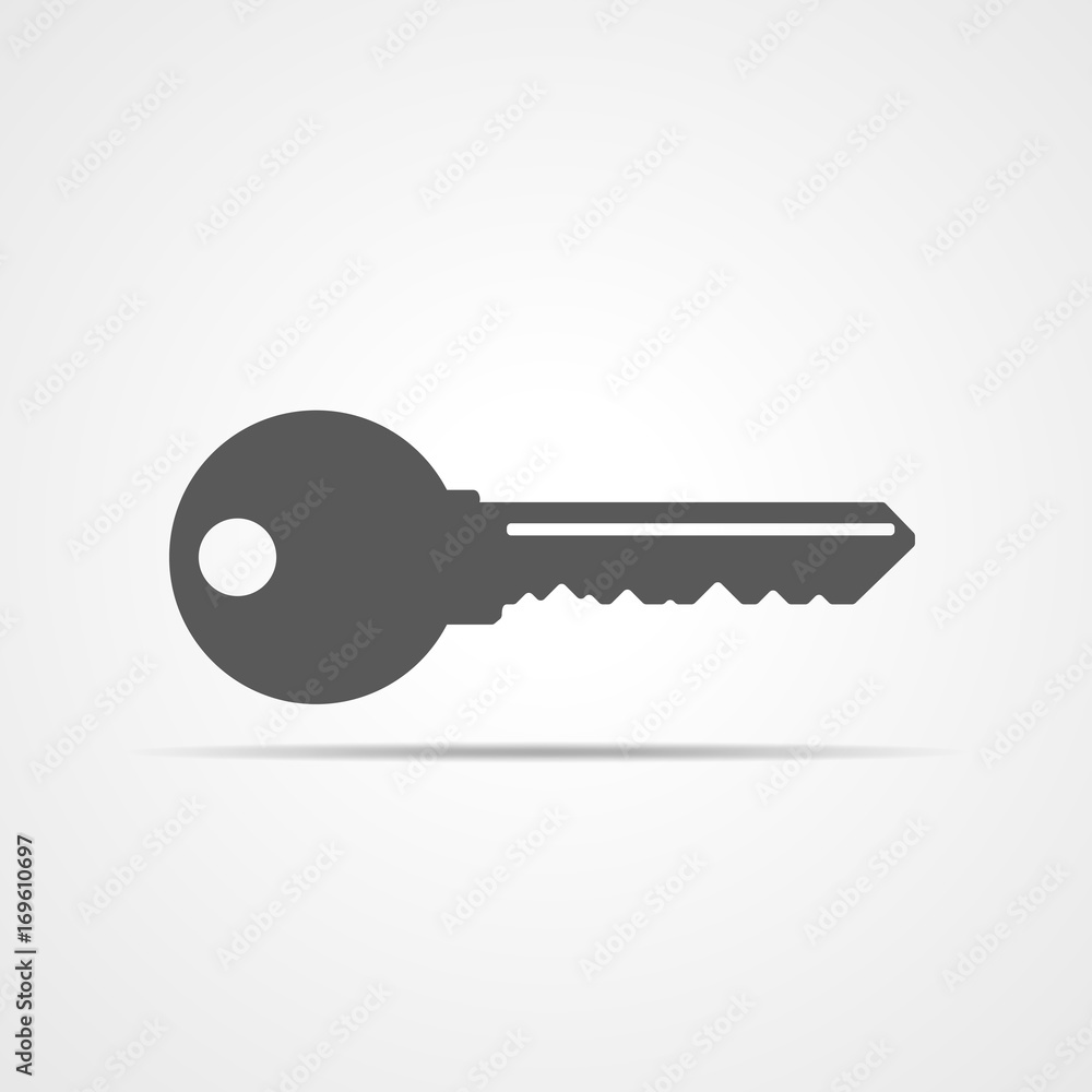 Key icon in flat style. Vector illustration Key icon in flat style. Vector illustration