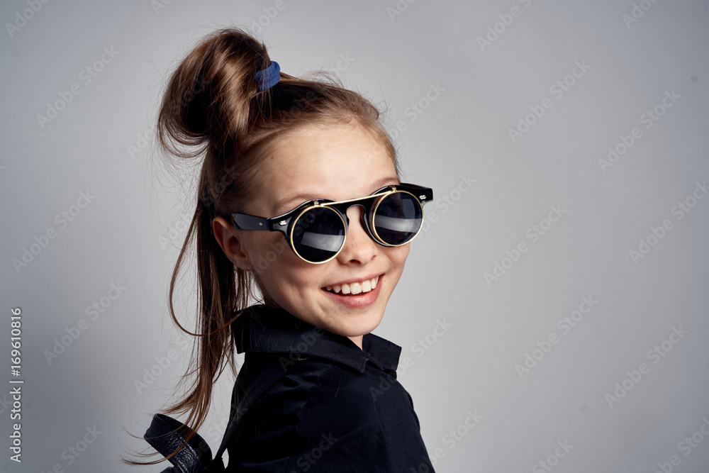 Little girl in sunglasses, portrait, smile Little girl in sunglasses, portrait, smile