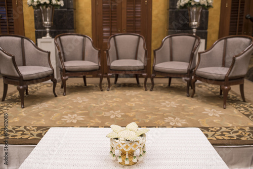 Luxury sofas in the hotel's...