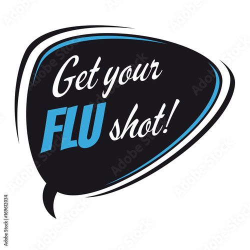 get your flu shot speech balloon