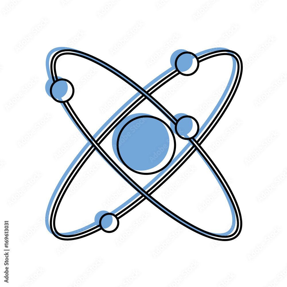 atom representation icon image vector illustration design blue color atom representation icon image vector illustration design blue color