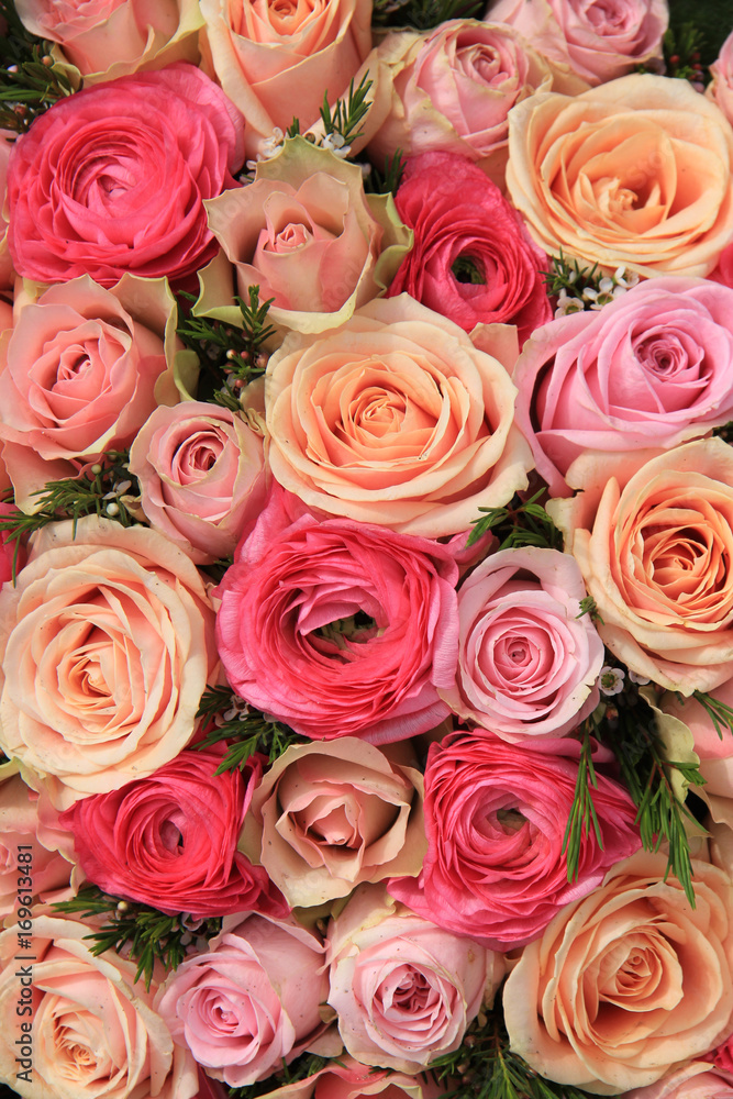 Pink rose bridal bouquet Pink rose bridal bouquet