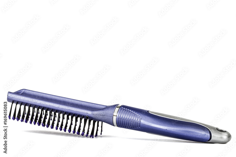 New plastic comb for hair, isolated on white background New plastic comb for hair, isolated on white background