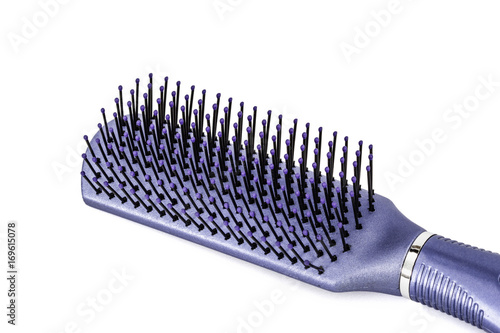 New plastic comb for hair  isolated on white background