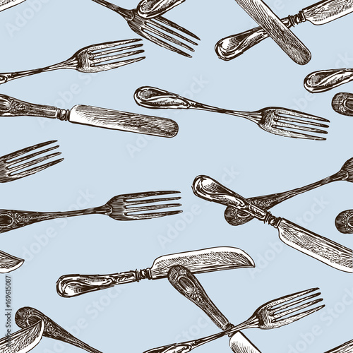 Pattern of the forks and knives