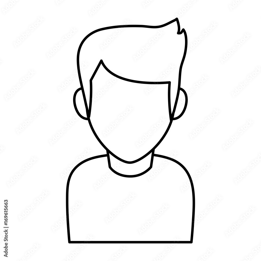 man avatar portrait icon image vector illustration design black line man avatar portrait icon image vector illustration design black line