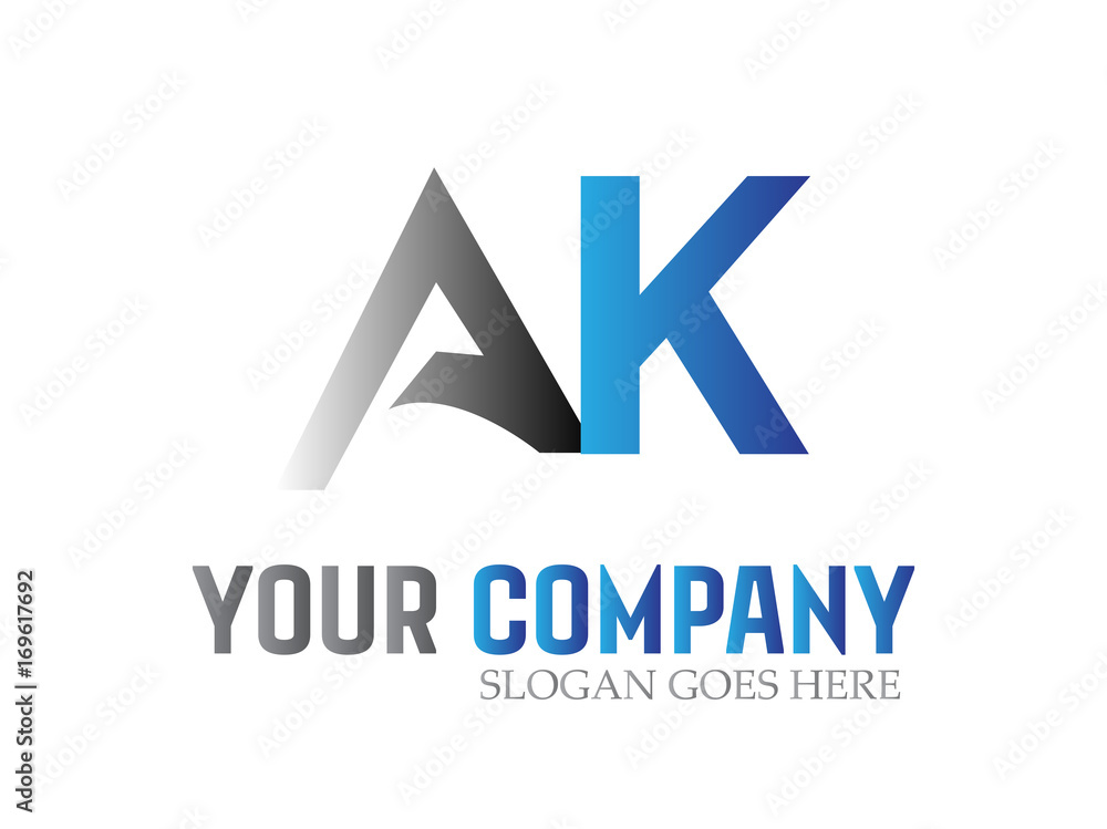 Letter AK Modern Logo Design Vector Letter AK Modern Logo Design Vector
