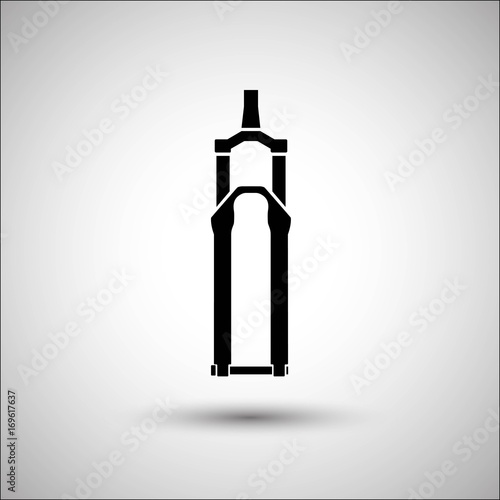 Bicycle suspension fork. Vector icon. More Icon in set.