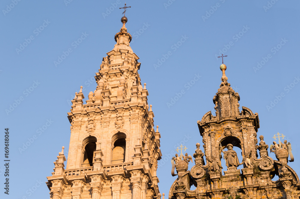 Towers of the cathedral of Santiago