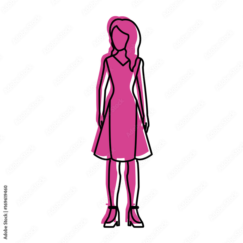 woman in dress and heels avatar icon image vector illustration design woman in dress and heels avatar icon image vector illustration design