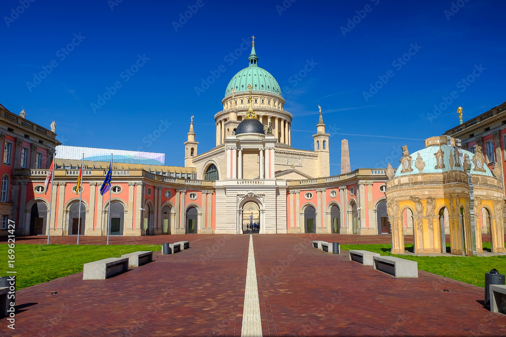 St. Nicholas' Church and the Landtag of Brandenburg in Potsdam, Germany.