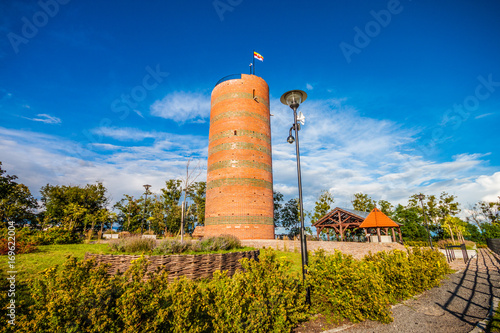 Klimek Tower. Observatory tower at the castle ruins. Grudziadz, Poland photo