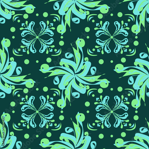 pattern floreale celeste  e verde © sommaria