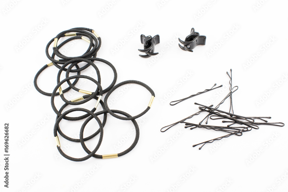 Elastic bands, clips and invisible.