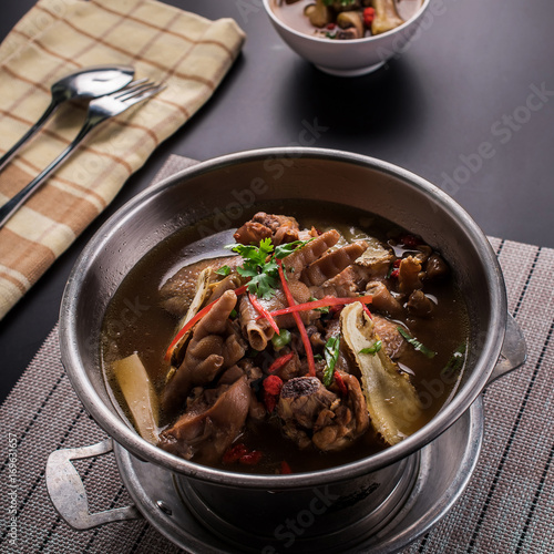 Chinese traditional braised chicken,