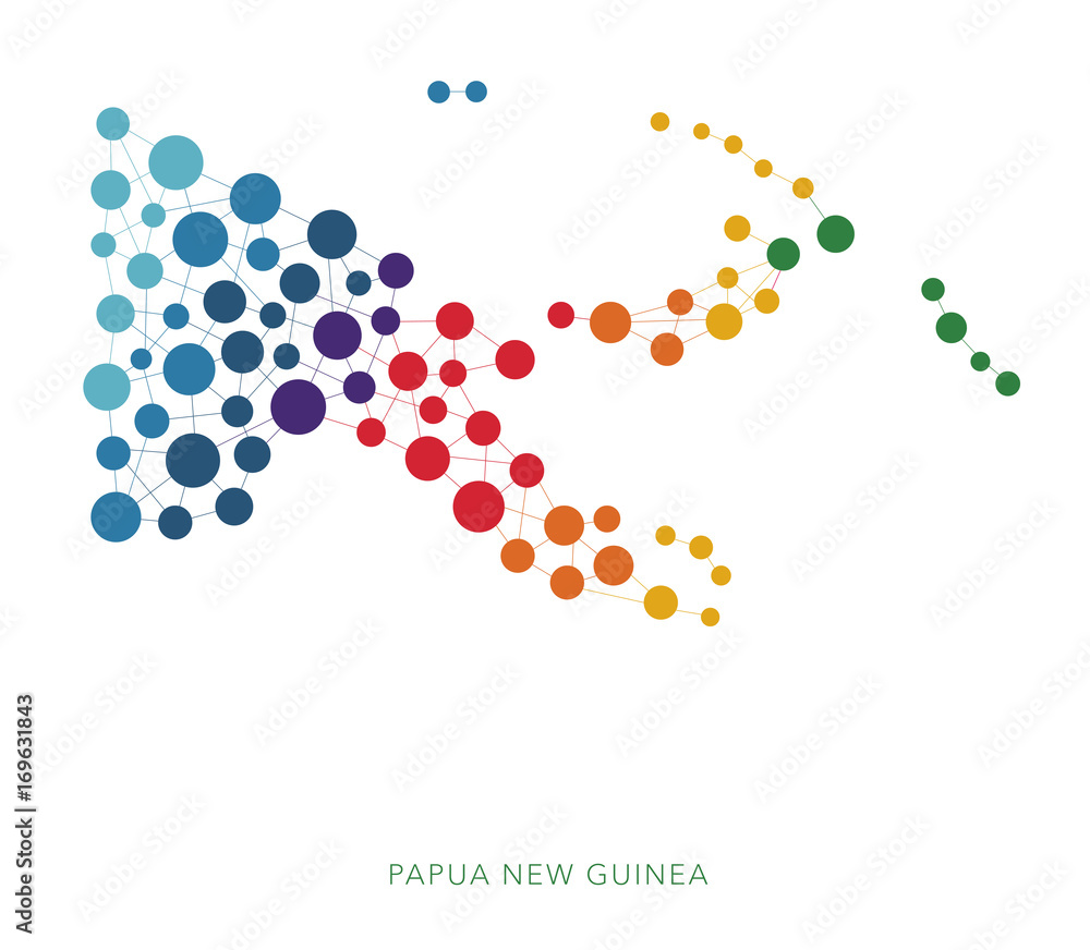 dotted texture Papua New Guinea vector background