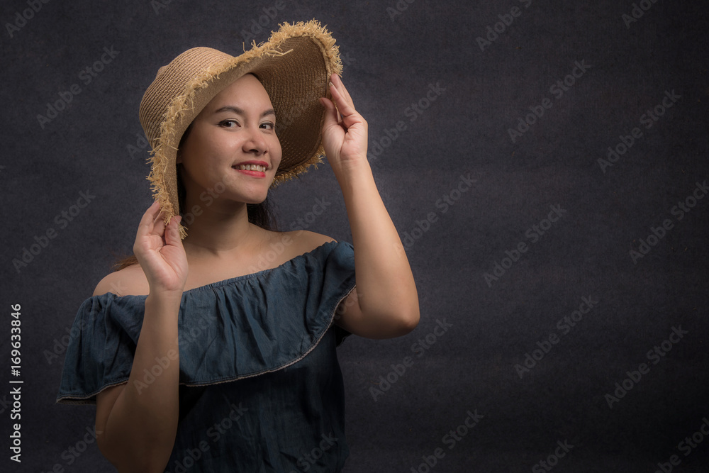 Portrait of happy young woman asian Portrait of happy young woman asian