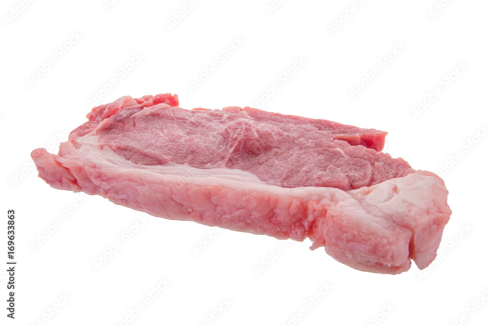 fresh pork on white background fresh pork on white background