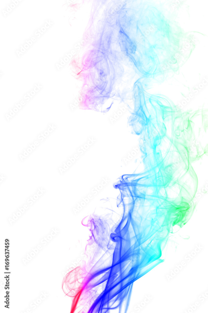 colored smoke isolated on white background colored smoke isolated on white background