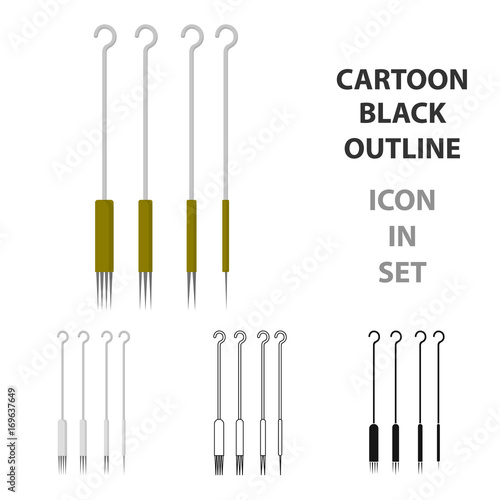 Tattoo Needles icon cartoon. Single tattoo icon from the big studio cartoon.