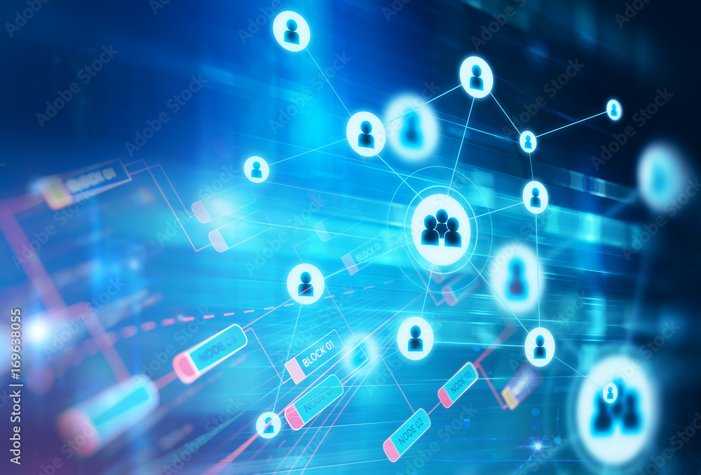 abstract illustration background with user icon and connecting dots and lines . abstract illustration background with user icon and connecting dots and lines .