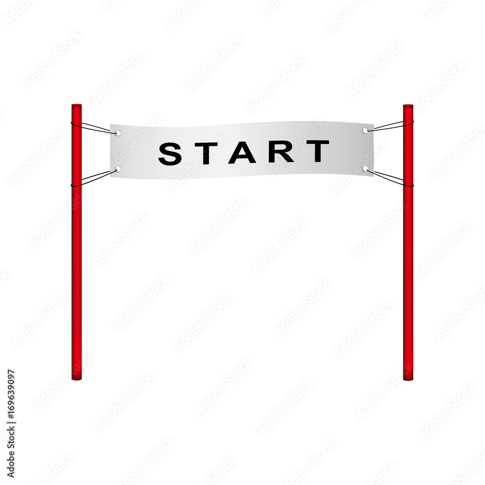 Obraz premium Start flag in retro design 