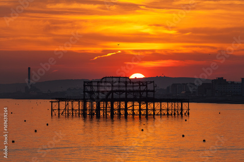 Brighton sunset over West Pier