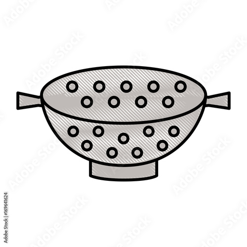 Colorful colander doodle over white background vector illustration
