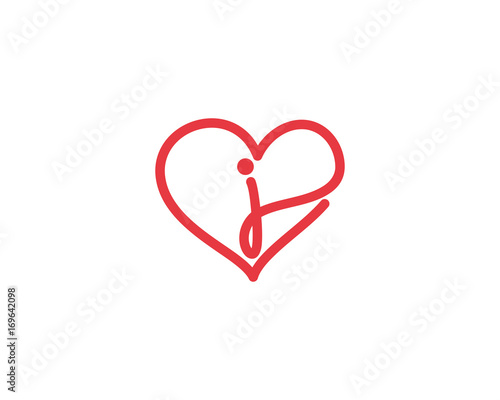 Lowercase Letter j and Heart Logo 1