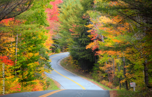Scenic drive through New England country side