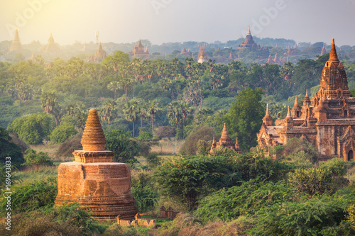 many of temples of Bagan in Myanmar