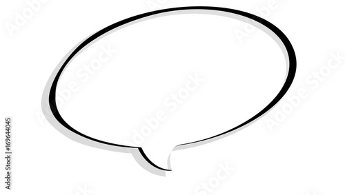 Pop art chat bubble in comics book style, blank layout template with halftone dots, comic speech bubble. Clouds beams and isolated dots pattern. Thoughts bubble in pop art comics style on white.
