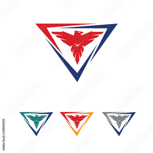 Free Download Eagle Triangle Shield Logo Symbol Illustration - GFXLoad