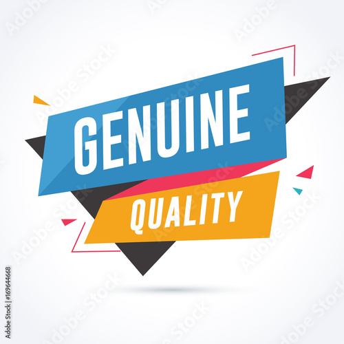 Genuine quality banner. Sale and promotion banner template. © bonezboyz