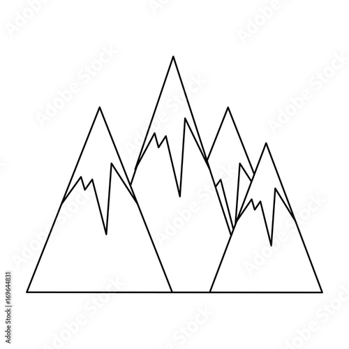 alps icon over white background vector illustration