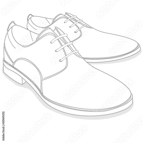 men shoes illustration isolated