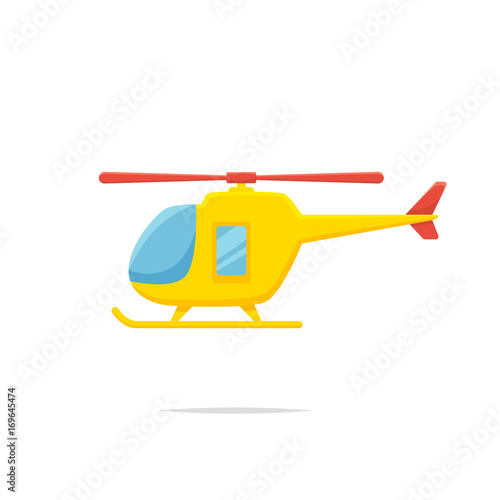 Cartoon helicopter vector illustration