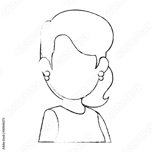 Wallpaper Mural avatar businesswoman icon over white background vector illustration Torontodigital.ca