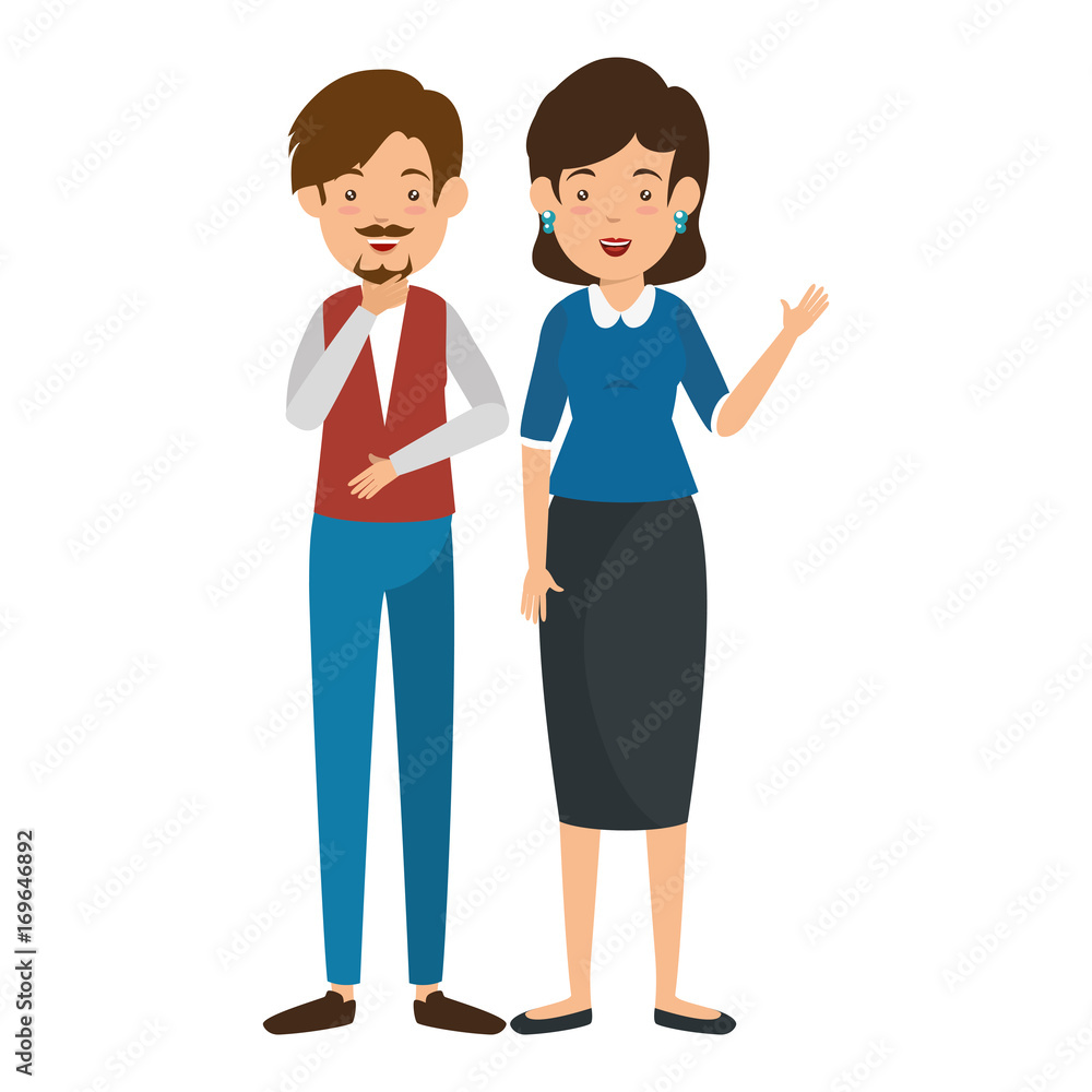 businesspeople standing icon over white background vector illustration businesspeople standing icon over white background vector illustration