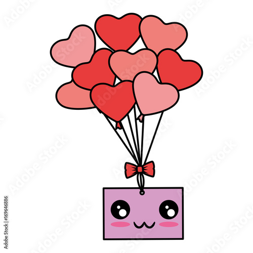 Cute gift box cute cartoon kawaii vector illustration  graphic  photo