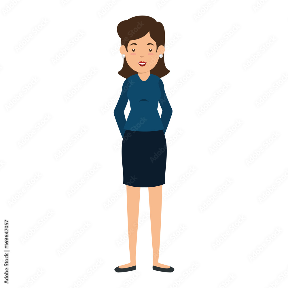 avatar businesswoman icon over white background vector illustration avatar businesswoman icon over white background vector illustration