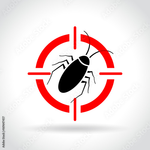 cockroach target icon concept