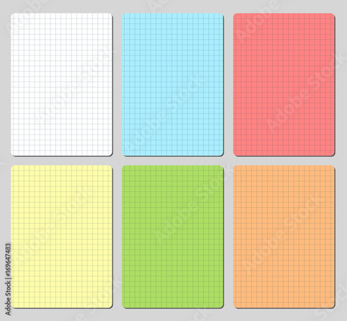 various colors paper sheets