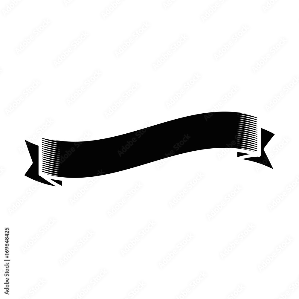 decorative ribbon icon over white background vector illustration