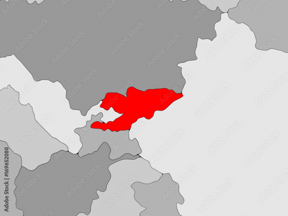 Fototapeta premium Map of Kyrgyzstan
