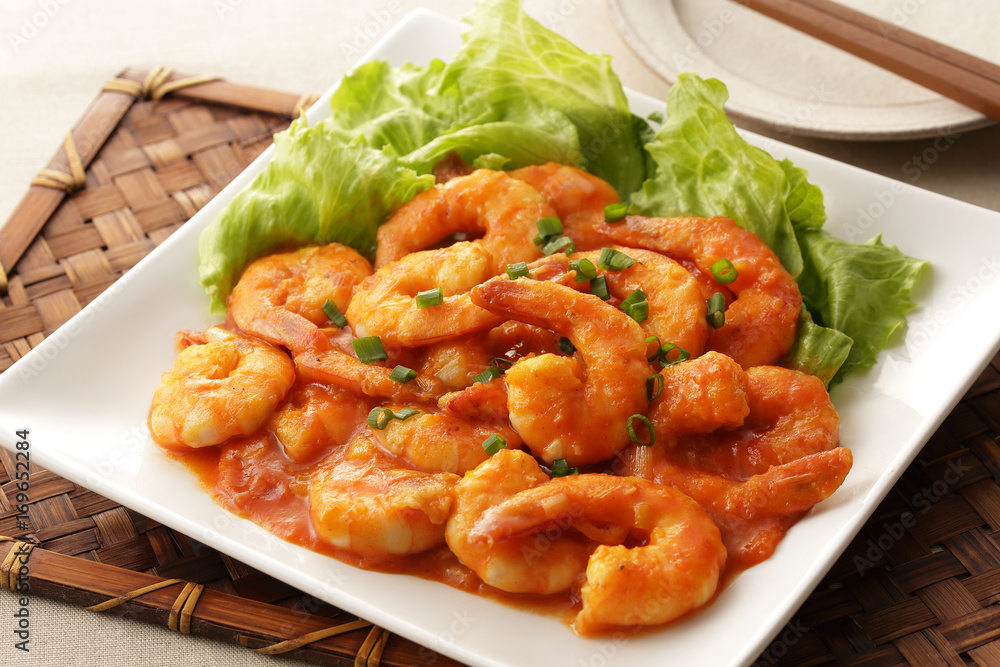 エビチリ 干烧虾仁 Shrimp with Chili Sauce エビチリ 干烧虾仁 Shrimp with Chili Sauce