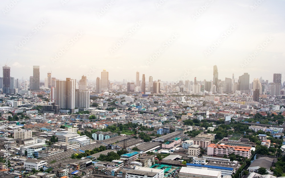 City Scape of Bangkok in Morning